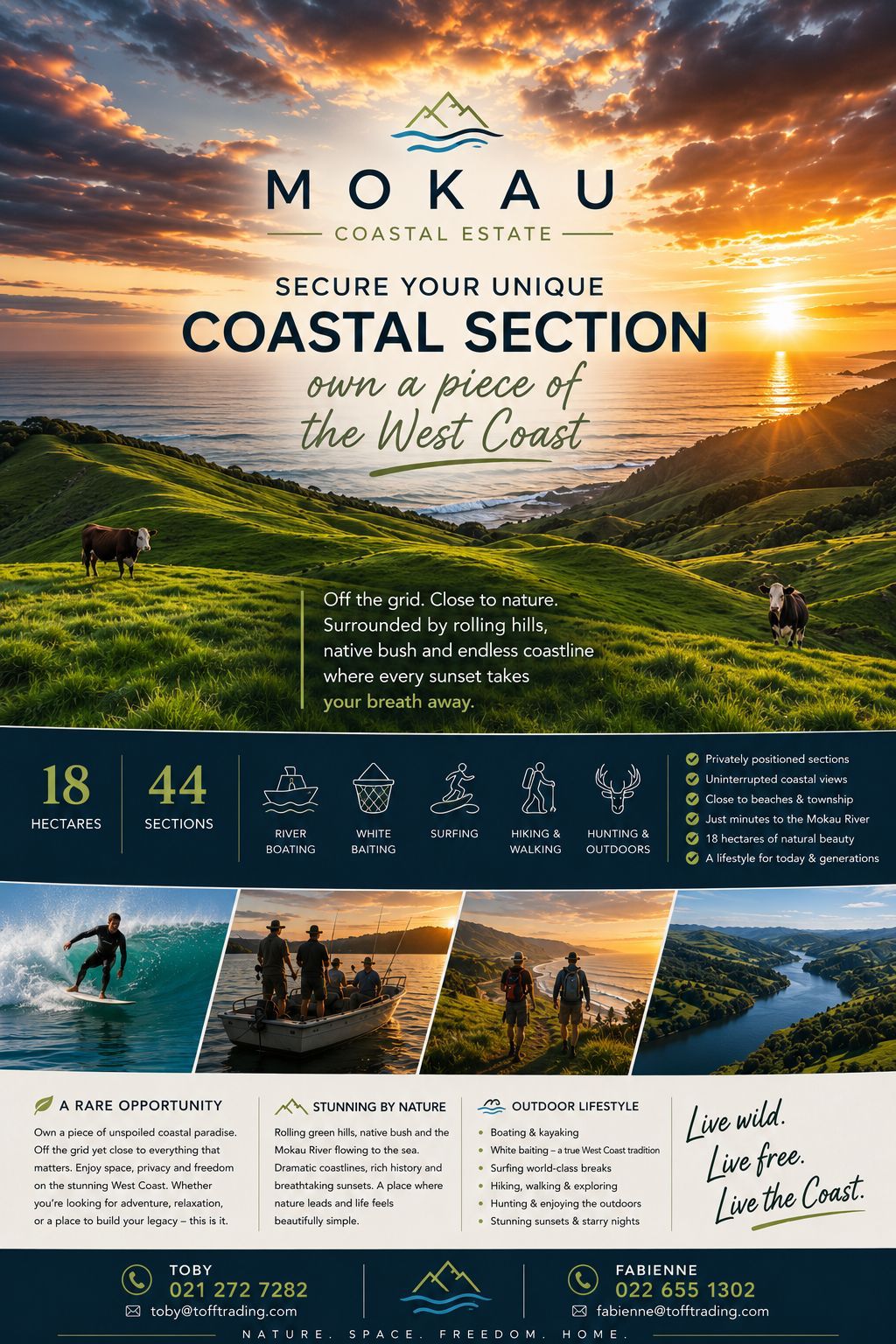 Mokau Coastal Estate — secure your unique coastal section brochure